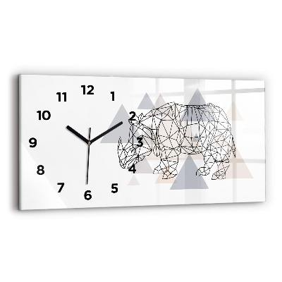 Horloge horizontale en verre Motif géométrique