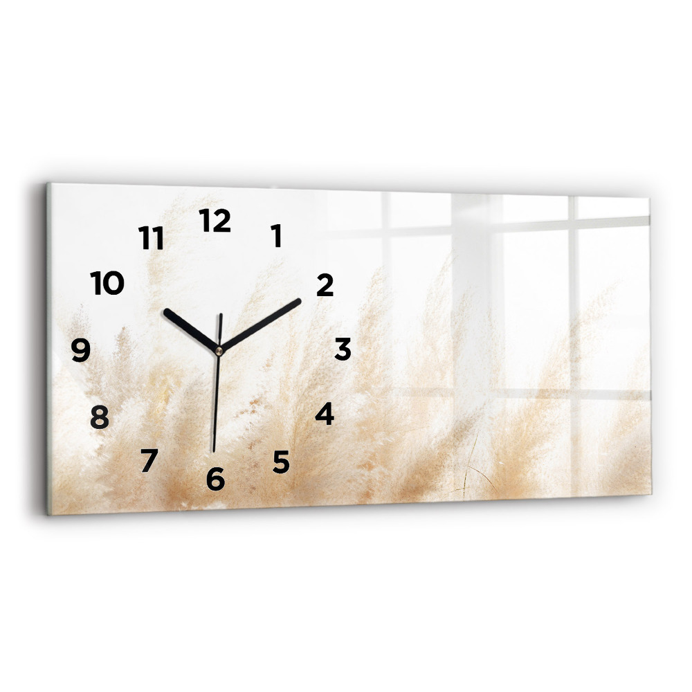 Horloge rectangulaire horizontale Grain abstrait