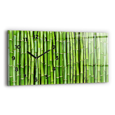 Horloge horizontale en verre Bambou asiatique