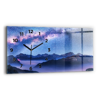 Horloge horizontale en verre Voie lactée