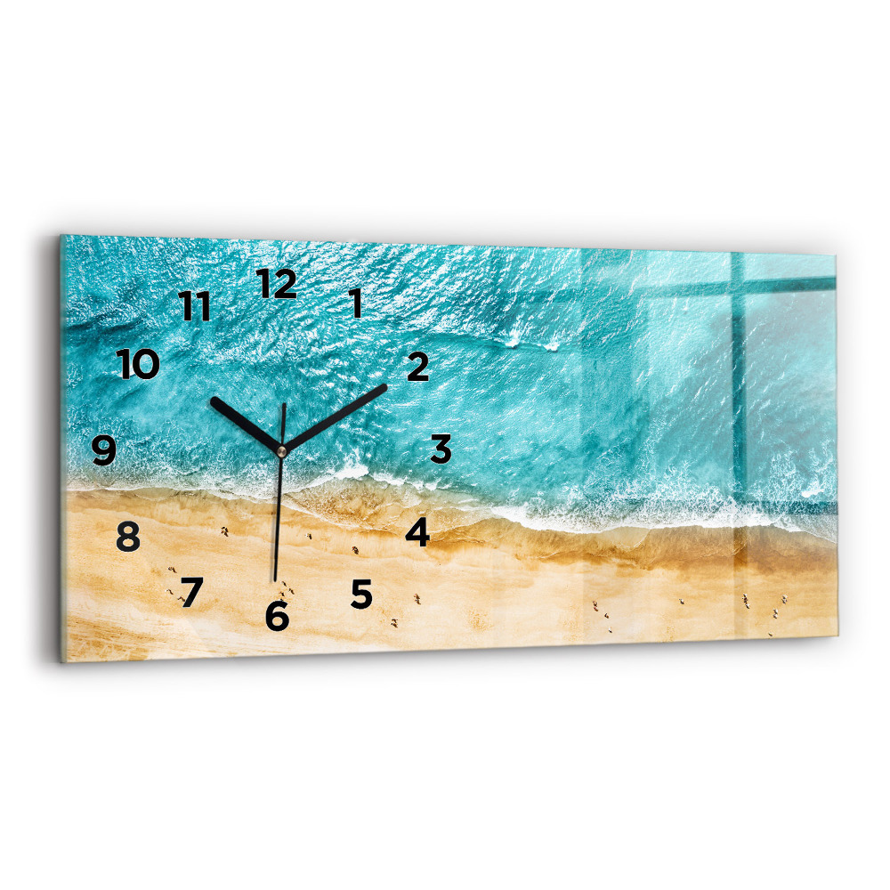 Horloge rectangulaire horizontale Personnes sur la plage