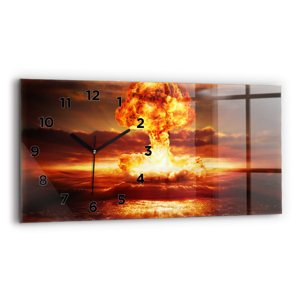 Horloge murale horizontale Explosion d'une bombe atomique