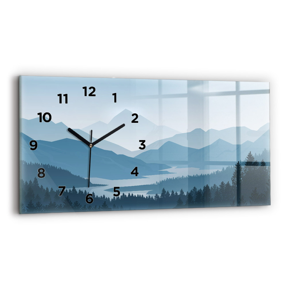 Horloge rectangulaire horizontale Paysage montagneux