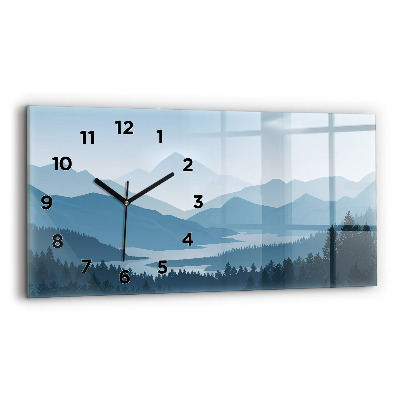 Horloge rectangulaire horizontale Paysage montagneux