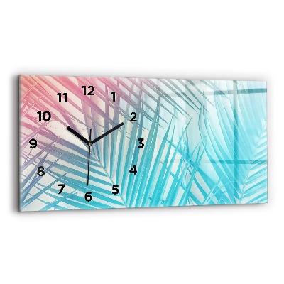 Horloge horizontale en verre Palmier tropical