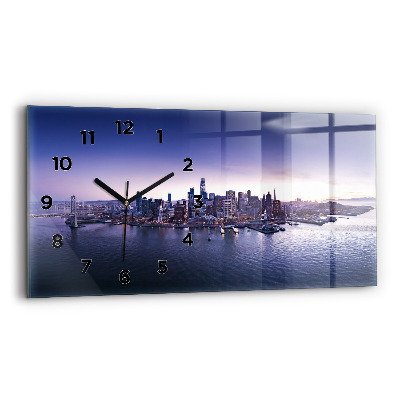 Horloge horizontale en verre Vue de San Francisco
