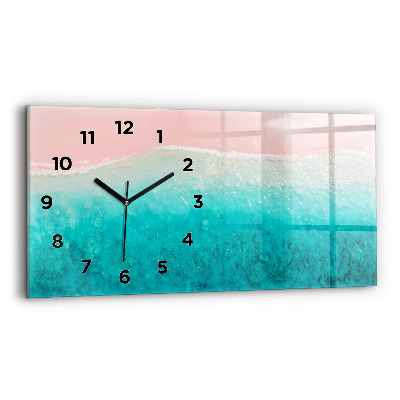 Horloge murale horizontale Plage de sable marin