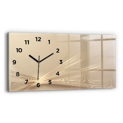 Horloge horizontale en verre Lumière abstraite