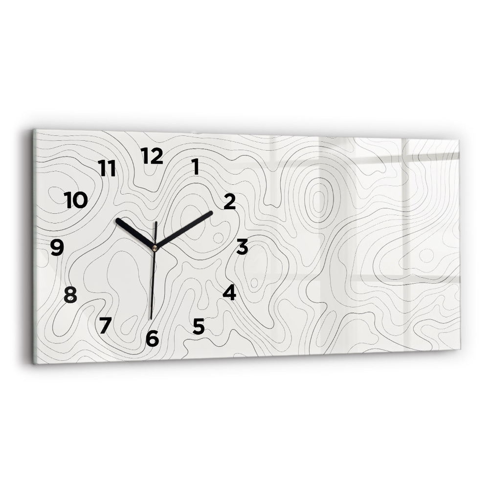 Horloge horizontale en verre Taches abstraites