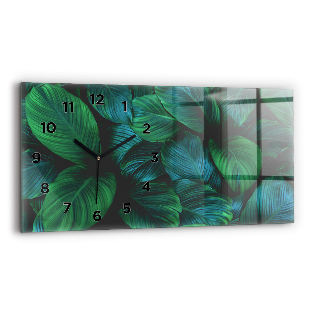Horloge rectangulaire horizontale Feuilles de la nature