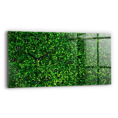Horloge murale horizontale Feuilles de haie