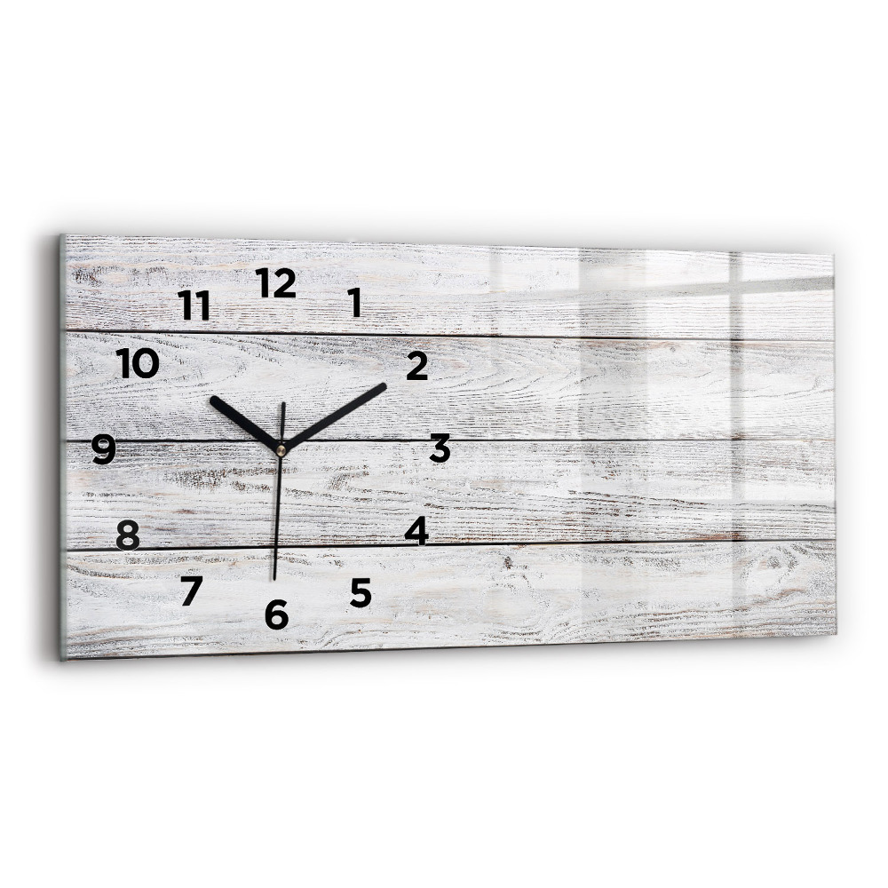 Horloge murale horizontale Planches peintes