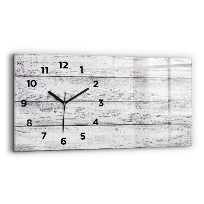 Horloge murale horizontale Planches peintes