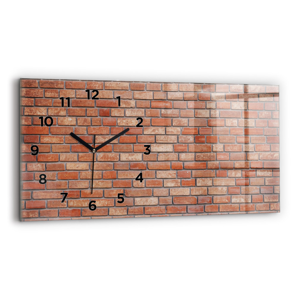 Horloge rectangulaire horizontale Mur de briques
