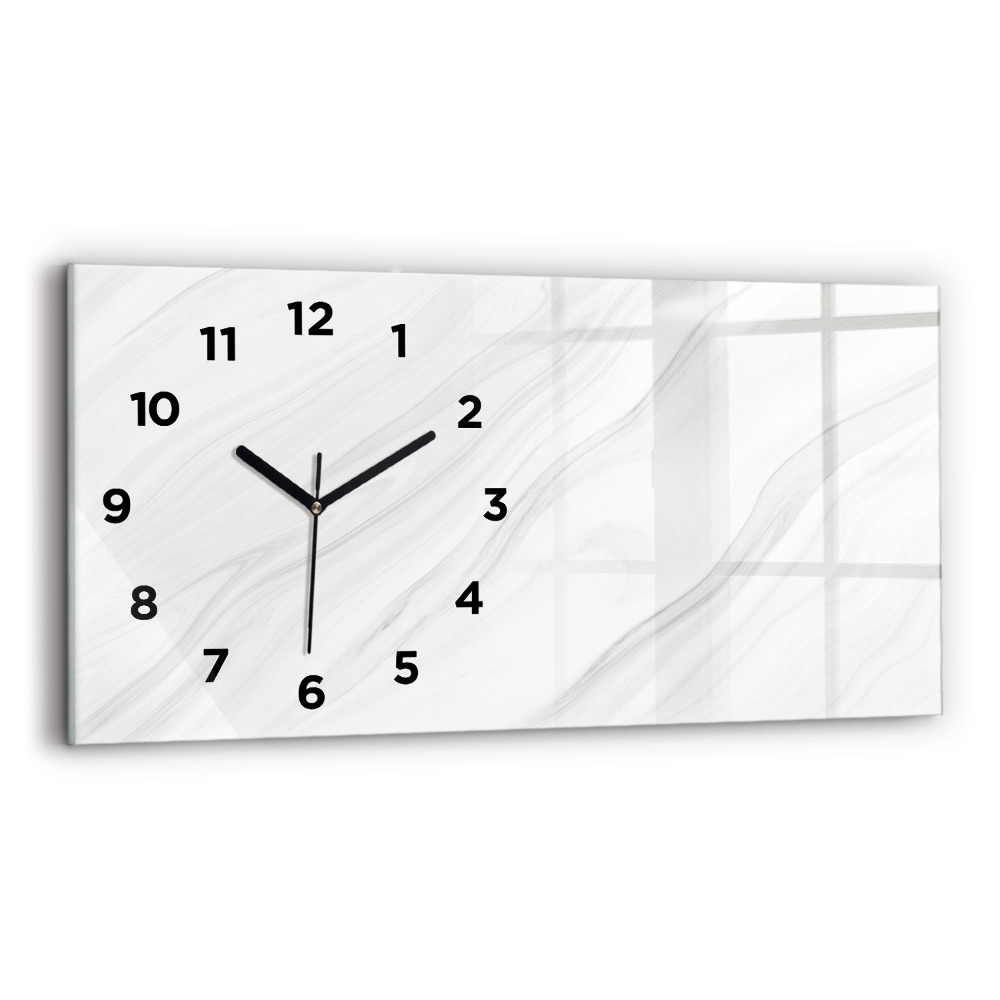 Horloge murale horizontale Marbre décoratif