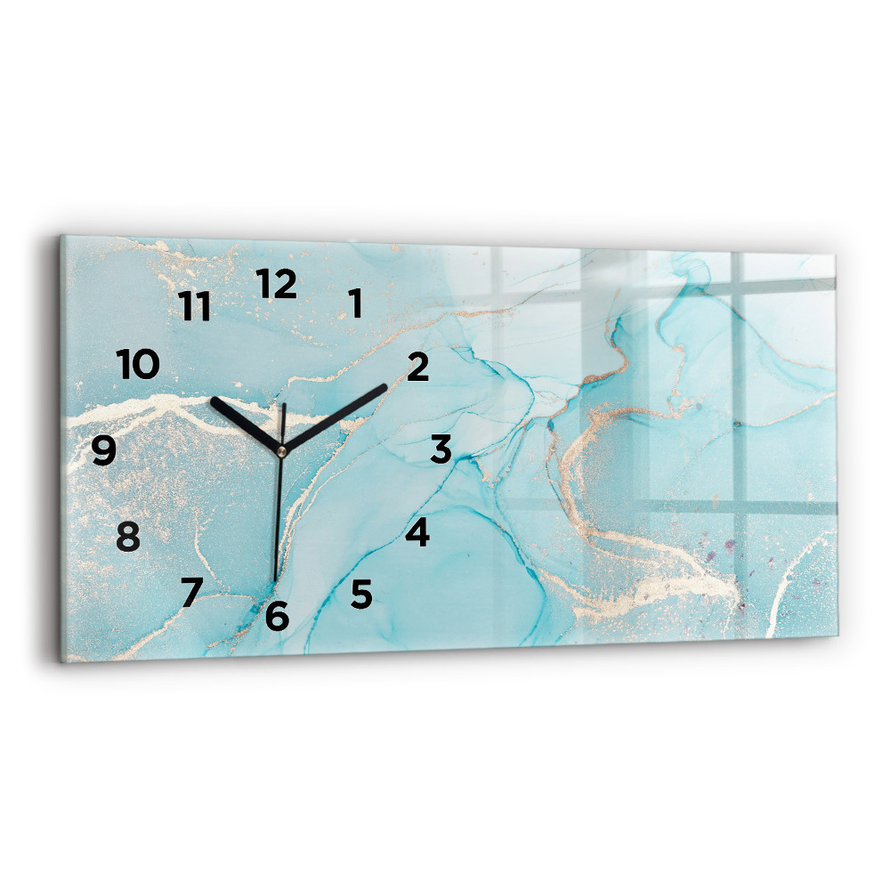 Horloge horizontale en verre Marbre décoratif