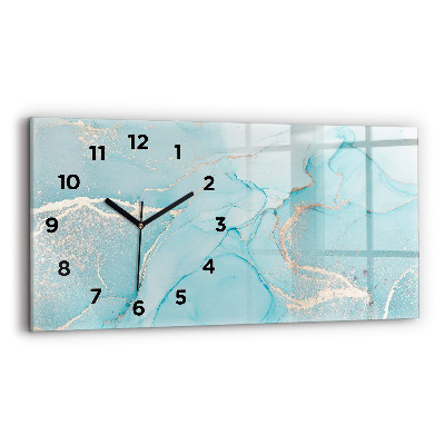 Horloge horizontale en verre Marbre décoratif