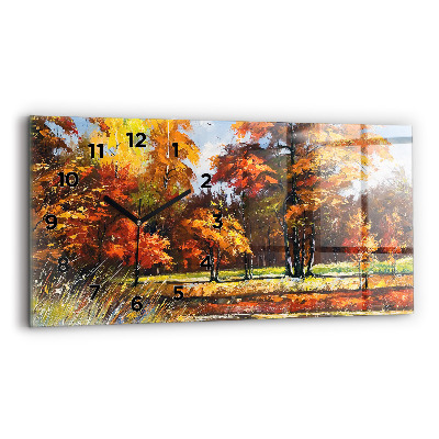 Horloge rectangulaire horizontale Paysage d'automne avec rivière