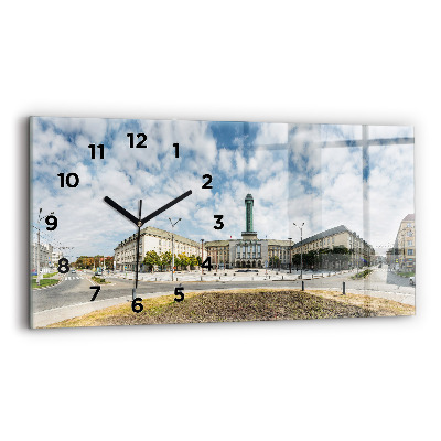 Horloge horizontale en verre Panorama d'Ostrava