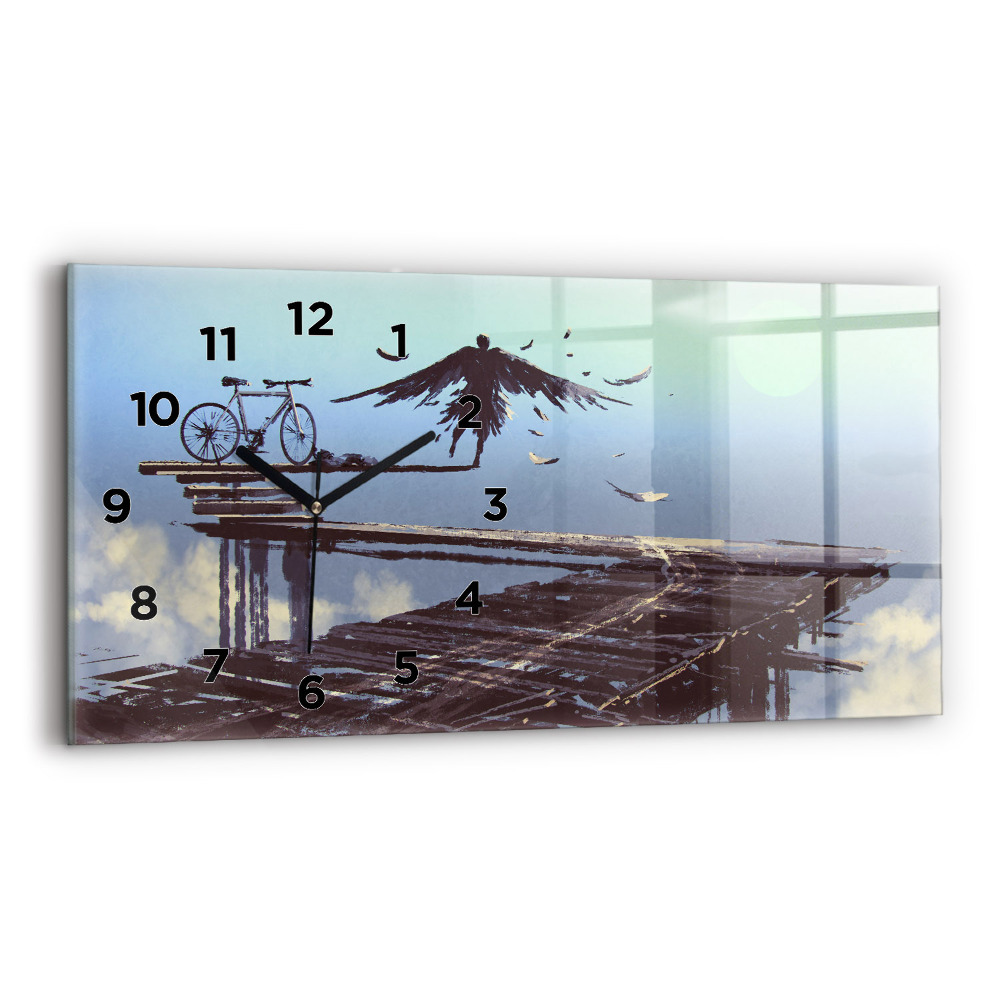 Horloge murale horizontale Vélo Ange