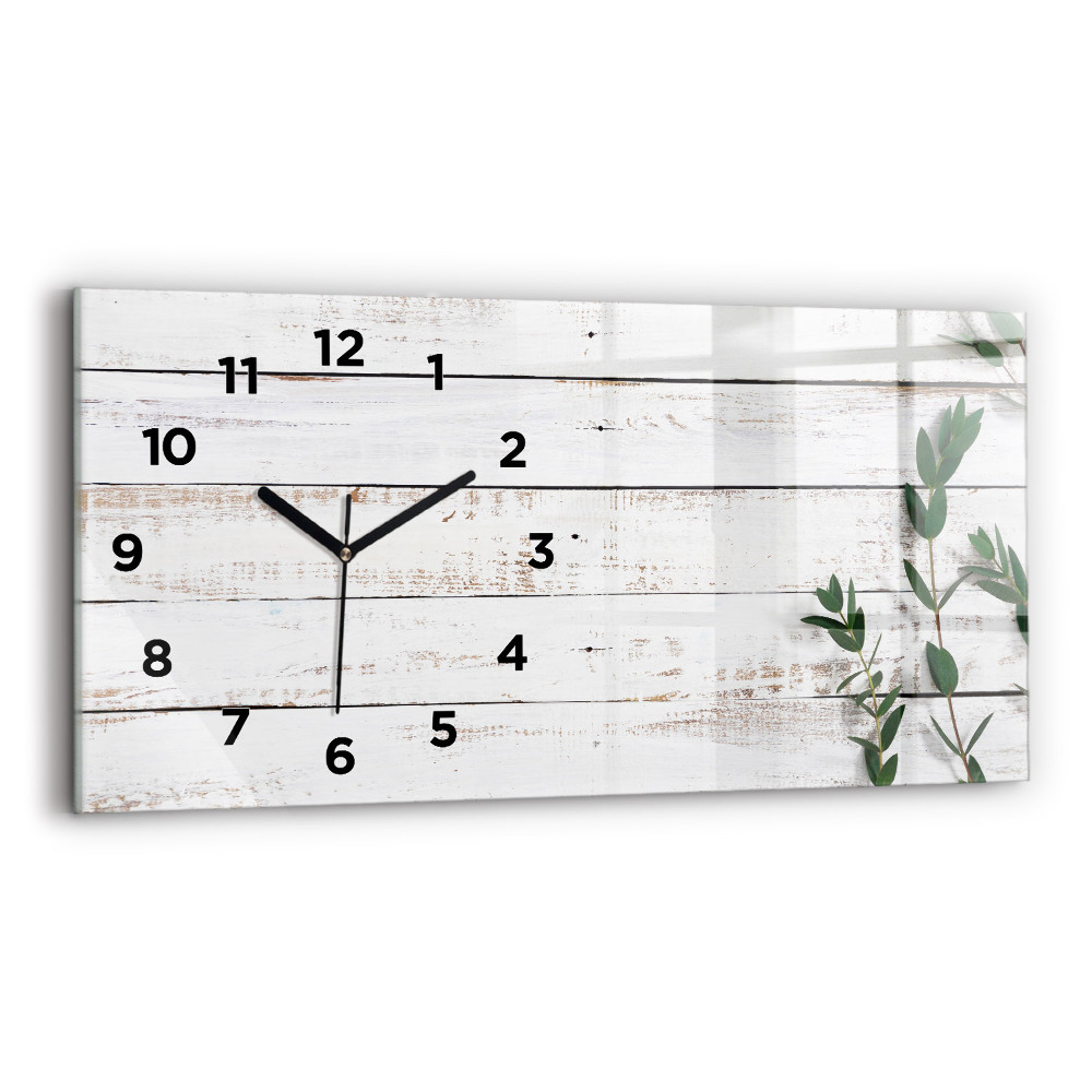 Horloge rectangulaire horizontale Planches en bois