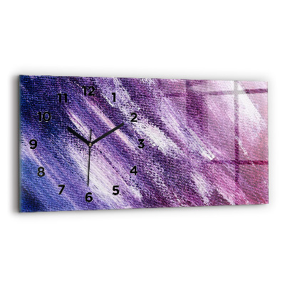 Horloge murale horizontale Texture de peinture acrylique