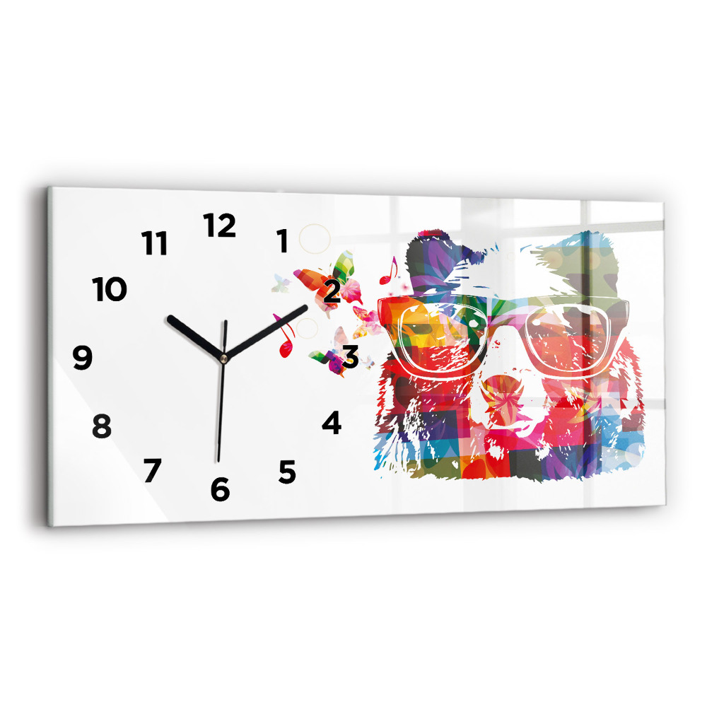 Horloge rectangulaire horizontale Tête d'ours