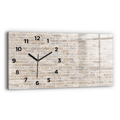 Horloge murale horizontale Mur de briques