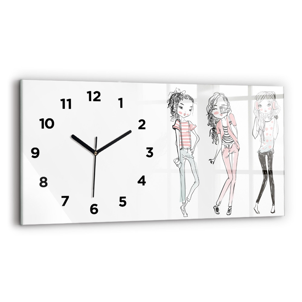 Horloge horizontale en verre Mode féminine