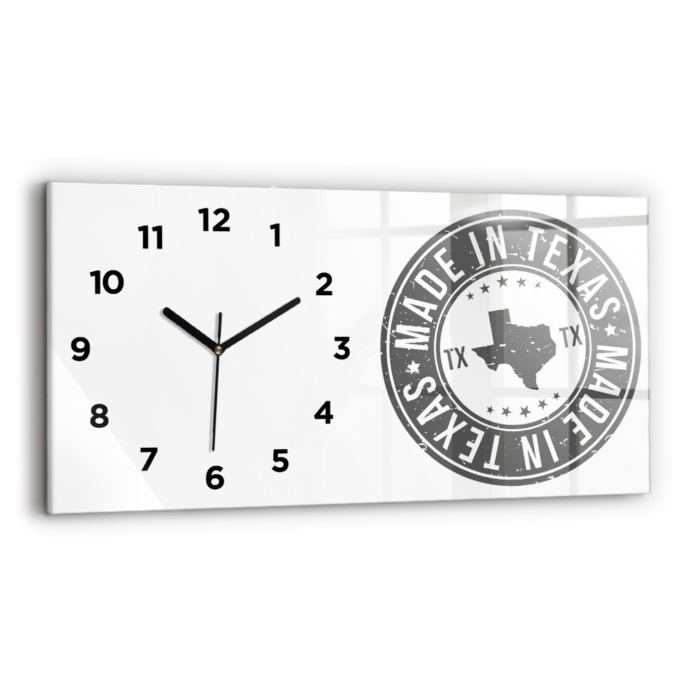 Horloge rectangulaire horizontale Timbre du Texas