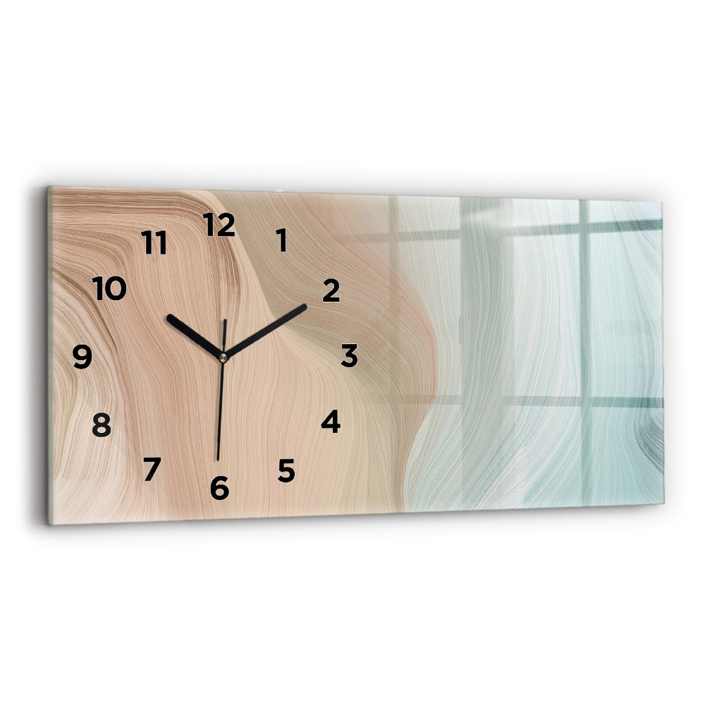 Horloge rectangulaire horizontale Abstraction de vagues