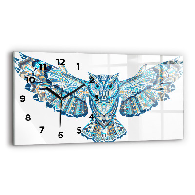 Horloge murale horizontale Hibou en vol