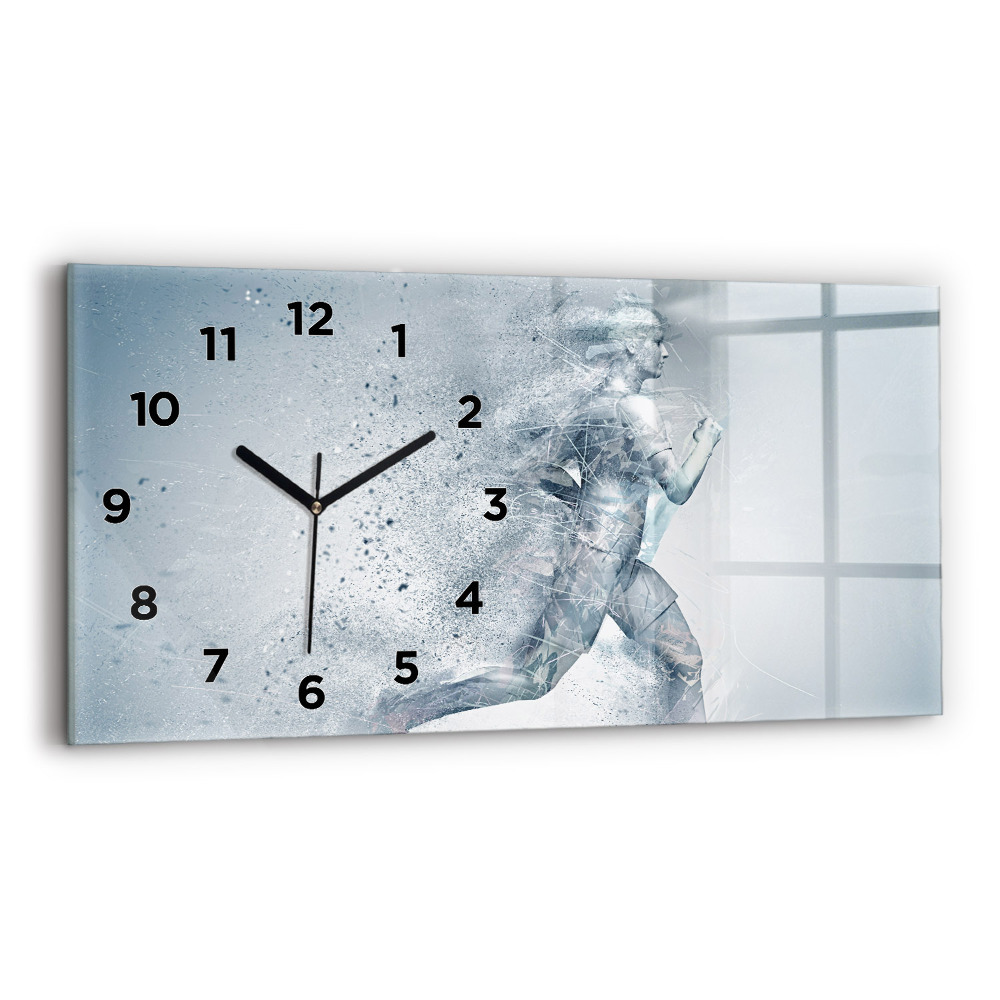 Horloge horizontale en verre Homme courant