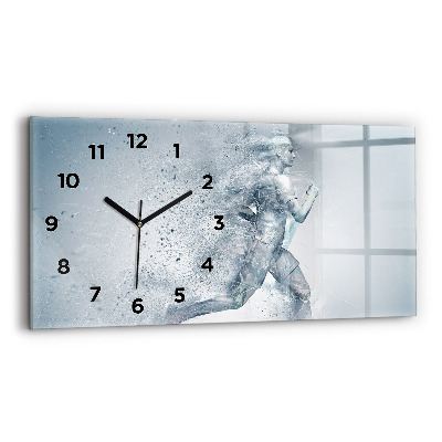 Horloge horizontale en verre Homme courant