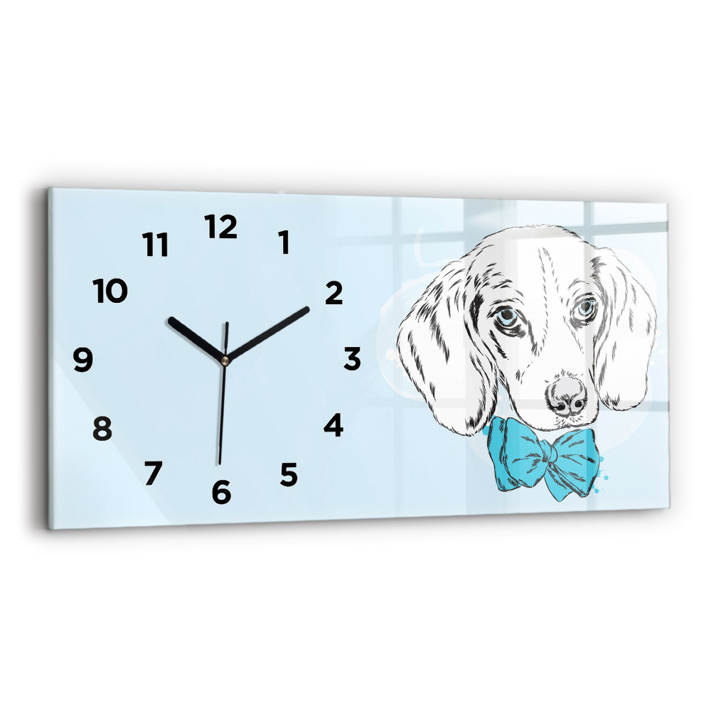 Horloge murale horizontale Chien chiot