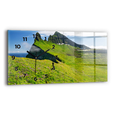 Horloge horizontale en verre Réserve naturelle de Hornstrandir, Islande