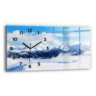 Horloge rectangulaire horizontale Panorama de montagnes