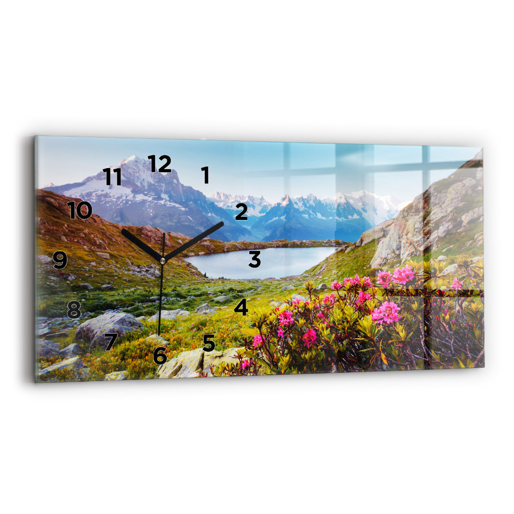 Horloge murale horizontale Mont Blanc Chamonix Glacier