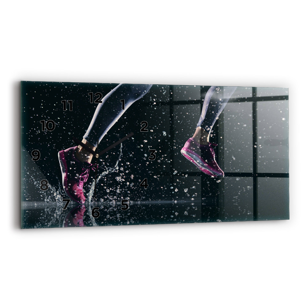 Horloge rectangulaire horizontale Mode de vie sain et course à pied