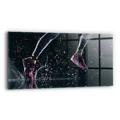 Horloge rectangulaire horizontale Mode de vie sain et course à pied