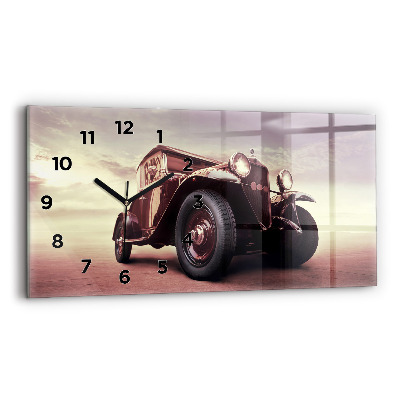 Horloge murale horizontale Voiture ancienne