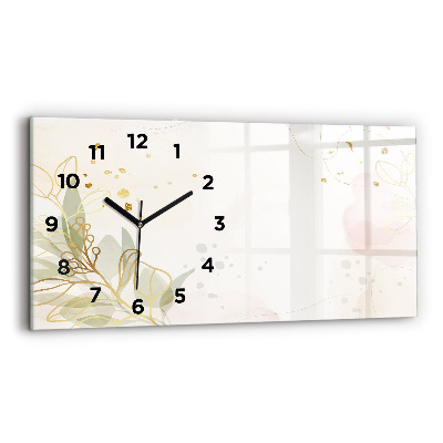 Horloge horizontale en verre Abstrait pastel