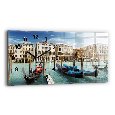 Horloge rectangulaire horizontale Gondoles Venise Italie