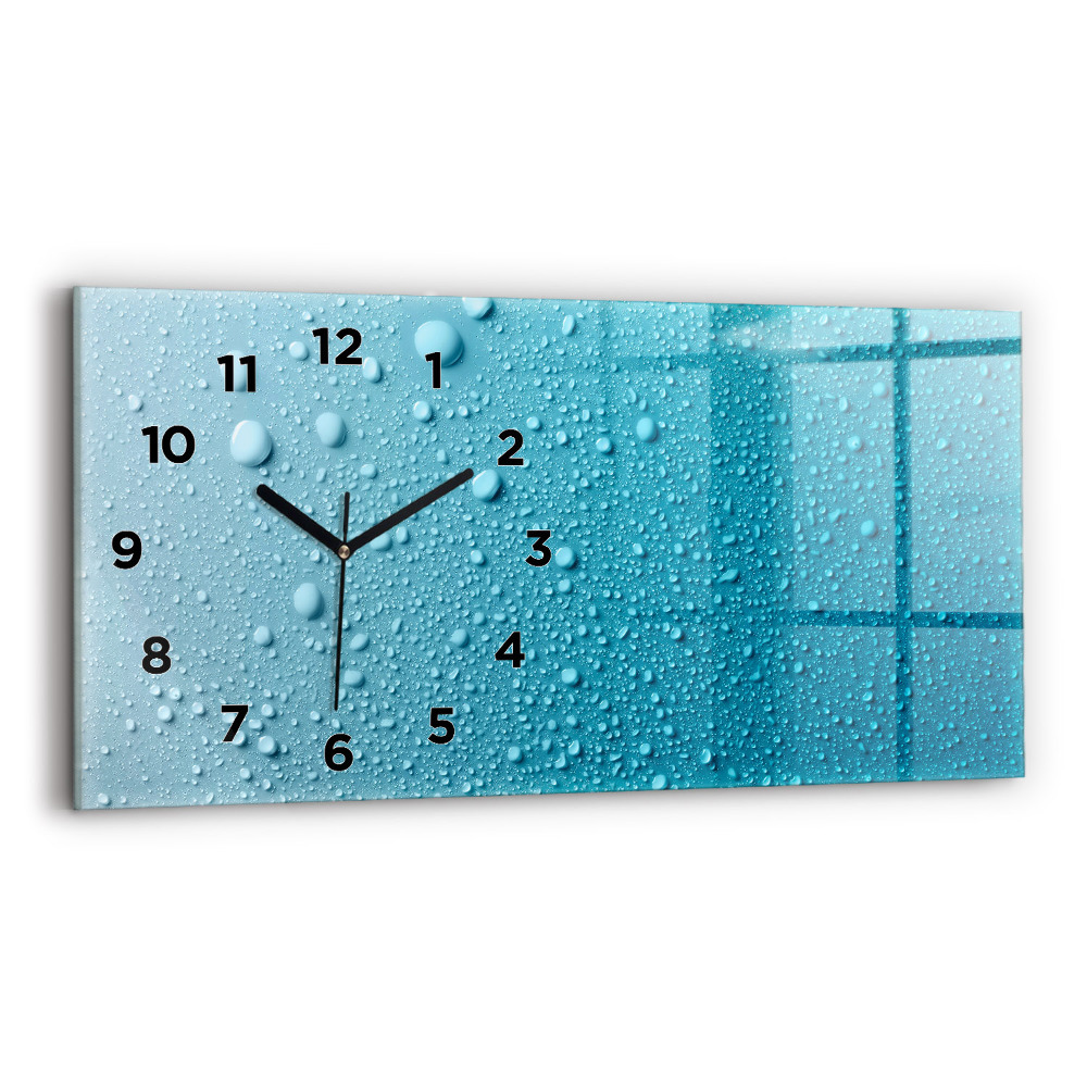 Horloge rectangulaire horizontale Gouttes d'eau