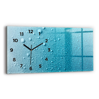 Horloge rectangulaire horizontale Gouttes d'eau