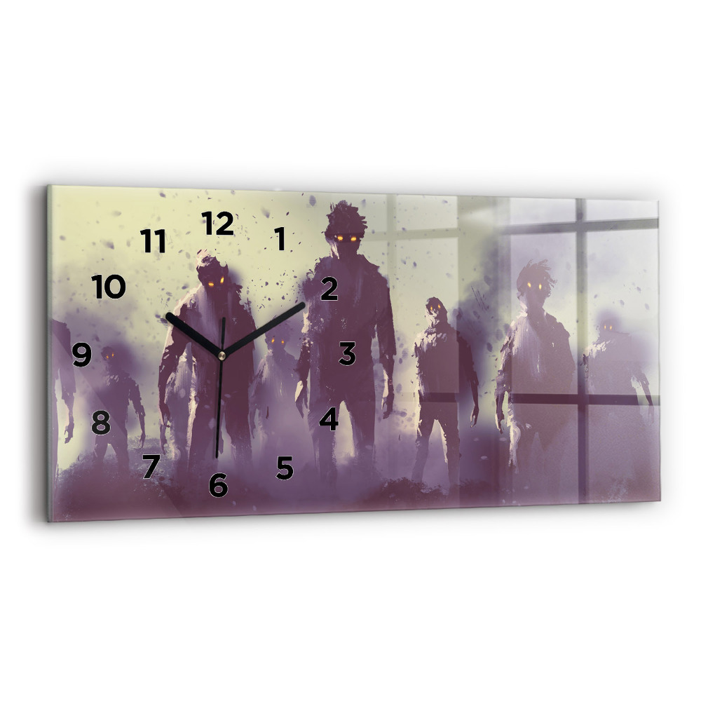 Horloge rectangulaire horizontale Zombie la nuit - halloween