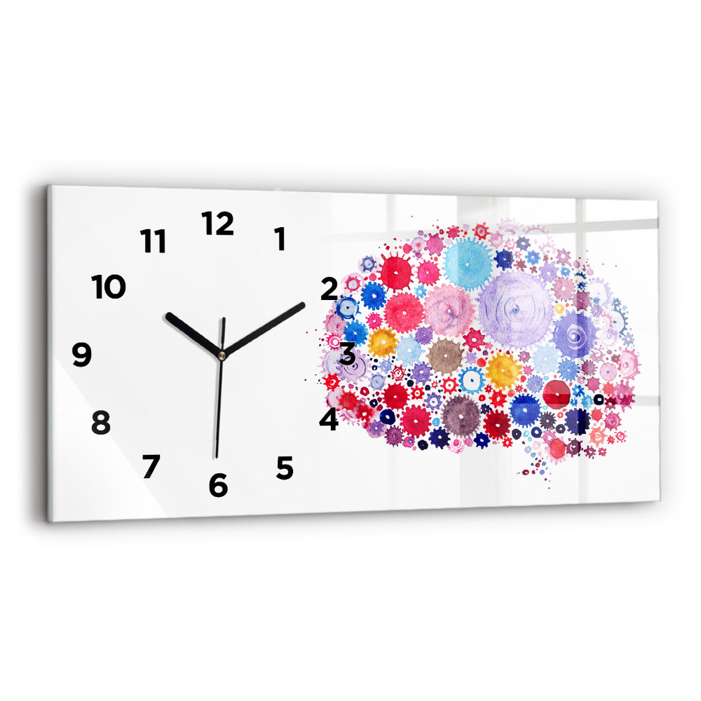 Horloge murale horizontale Illustration abstraite colorée