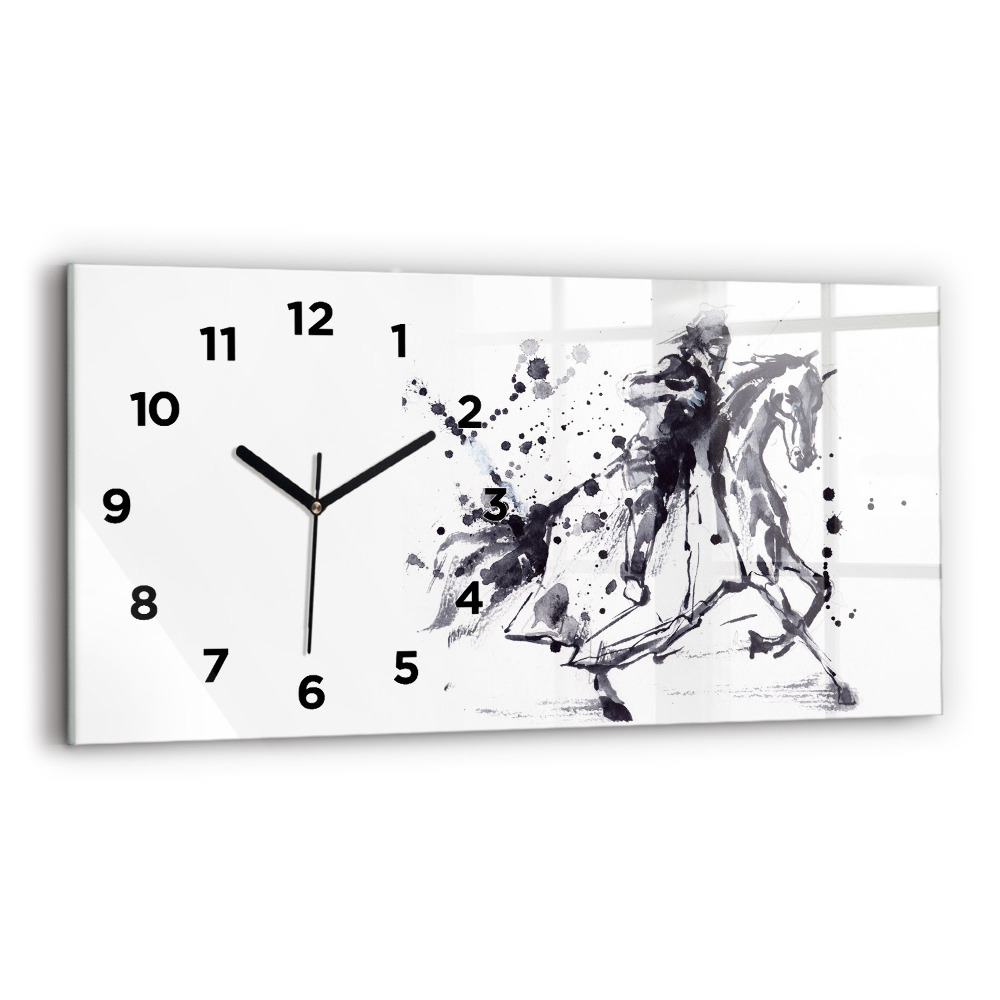 Horloge rectangulaire horizontale Chevalier à cheval