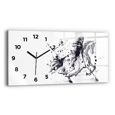 Horloge rectangulaire horizontale Chevalier à cheval