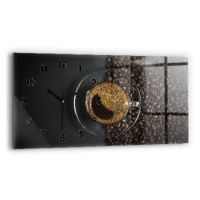 Horloge rectangulaire horizontale Tasse de café